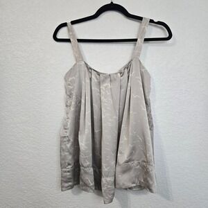 Ulla Johnson 8 Silk Sleeveless‎ Top Bird Print Pleated Tank Blouse novelty